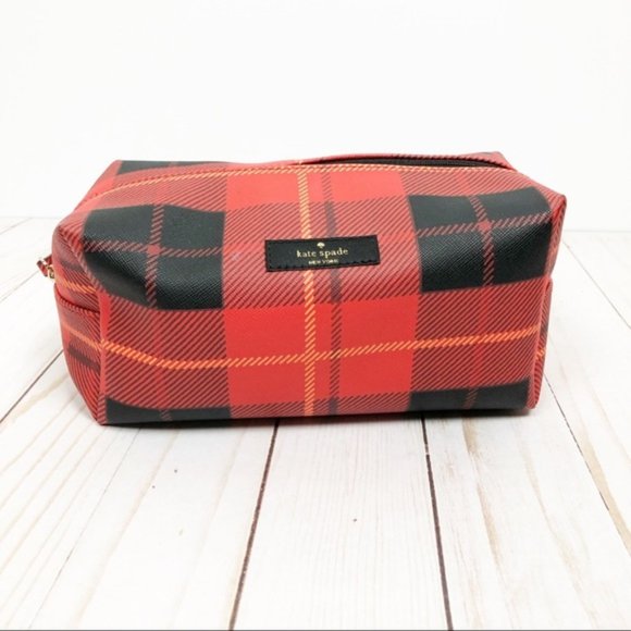 Kate Spade Red Newbury Lane Davie Cosmetic Pouch - Picture 1 of 3
